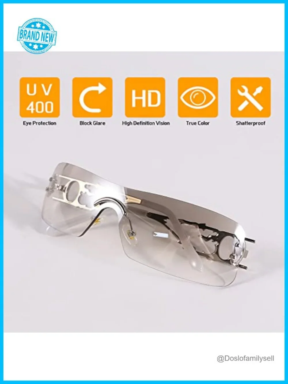 Y2K Rectangle Vintage Sunglasses Men Women UV400 Protection Metal Frame